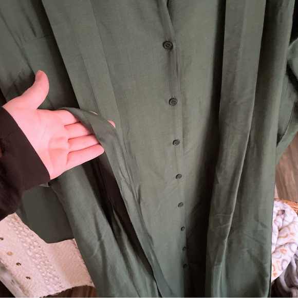 Shein Green Button-Up Dress Size 1X - Picture 9 of 11